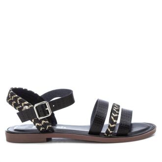 Xti Womens Casual Flat Strappy Sandals In Black