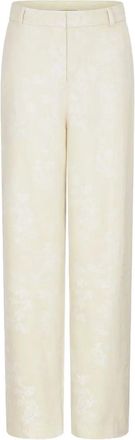 Shanghai Tang Pantaloni con motivo jacquard - Bianco