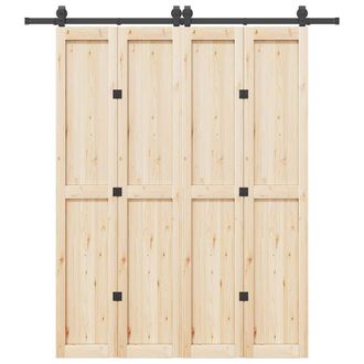 Berkfield Home Sliding Door Hardware Kit 200 cm Steel Black
