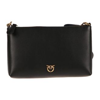 Pinko Pinko, Tassen, Dames, Zwart, ONE Size, Katoen, Flat Horizontal Mini