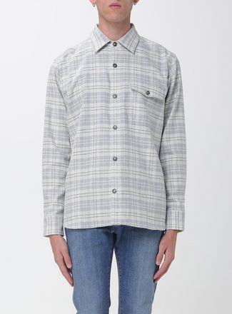 Brooksfield Camicia in flanella di cotone a quadri Tartan con tasche a toppa