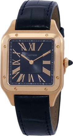 Cartier Santos-Dumont Large Model Quartz Blue Dial Watch WGSA0077
