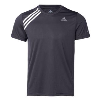 adidas Plaid RunningTrainingShort-sleeveTee Men Black ED9294