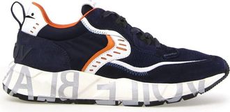 Voile Blanche Blauwe Sneakers met Uniek Design - Heren - Sneakers - Blauw - 44 EU - Leer - Schoenen