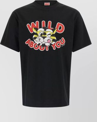 Kenzo cotton printed crew neck short sleeve t-shirt
