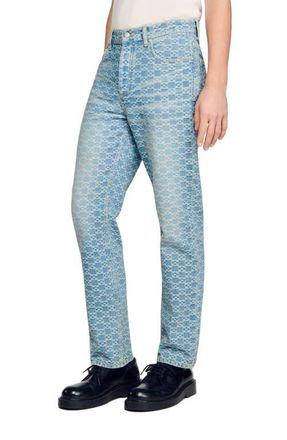Sandro Regular-fit Square Cross jeans in Sky Blue at Nordstrom, Size 3231