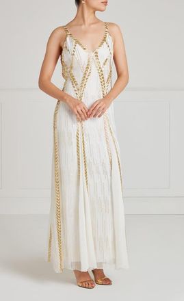Temperley London Viola Strappy Dress in Ivory at Nordstrom, Size 4