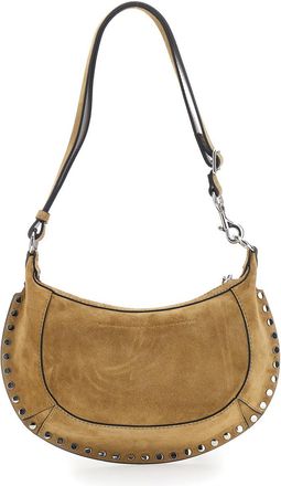 Isabel Marant Womens Shoulder Bag Oksan Beige Suede