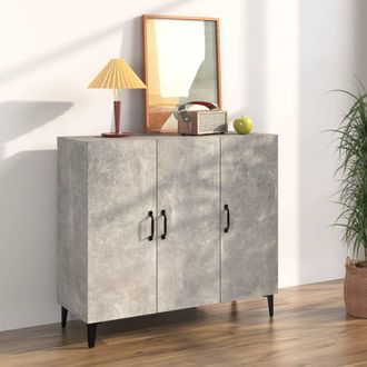 Berkfield Home Sideboard Concrete Grey 90x34x80 cm Engineered Wood | Size: 90 x 34 x 80 cm