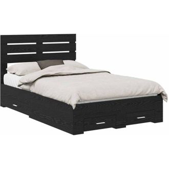 vidaXL Estructura De Cama Con Caj&oacute;n Con Cabecera Madera Contrachapada Vidaxl