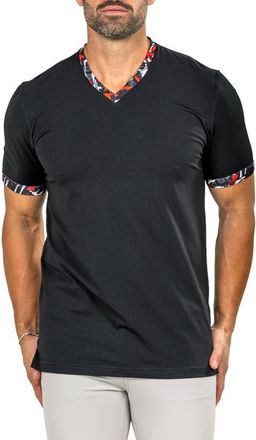 Maceoo Edison Marthyr0004 Black Cotton V-Neck T-Shirt at Nordstrom, Size Xxx-Large