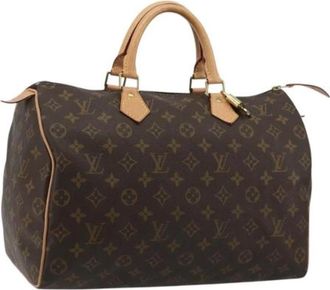 Louis Vuitton Pre-owned Hand Bag - Dames - Vintage Handtas - Bruin - ONE Size - Leer - Vintage