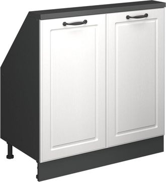 Vicco Armario Para Tejado Inclinado Rion, Casa De Campo Antracita/blanca, Con 2 Puertas, Vicco