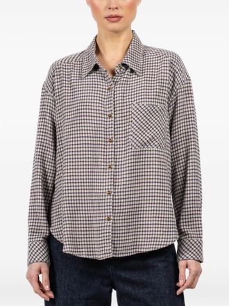 Xirena Jordy checked pocket shirt - Blauw