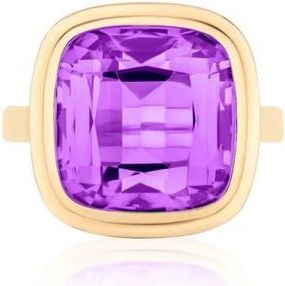 Goshwara Manhattan Cushion Cut Blue Topaz Cocktail Ring in Purple at Nordstrom, Size 7
