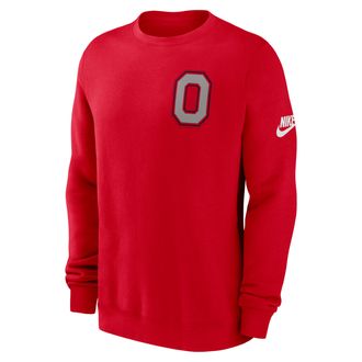 Nike Ohio State Legacy Nike Mens College Pullover Crew in Red | NKPV65NOBV-612