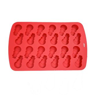 OEM Molde De Silicona De 24 Cavidades Para Mu&ntilde;ecos De Nieve Navide&ntilde;os