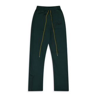 Rhude Green Script Logo Sweatpants