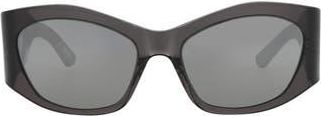 Balenciaga 56mm Square Sunglasses in Grey Grey Silver at Nordstrom Rack