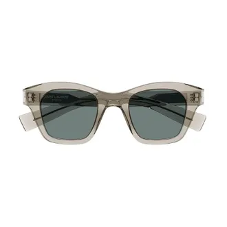 Saint Laurent SL592001 Transparent Frame Sunglasses - Beige