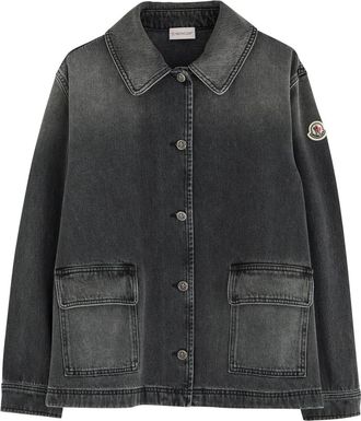 Moncler Faded Denim Jacket - 40 (UK8 / S)