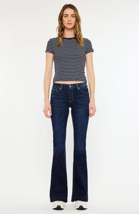 Kancan Heidi Mid Rise Flare Jeans in Dark Wash at Nordstrom, Size 24