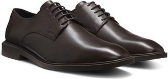 HUGO BOSS Embossed-logo Derby shoes in leather