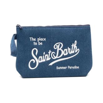 MC2 Saint Barth Clutches, female, Blue, Size: ONE SIZE Aline Denim L