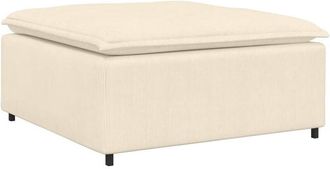 vidaXL Modulo Poggiapiedi Divano Modulare Crema 100x100x48 cm - Vidaxl