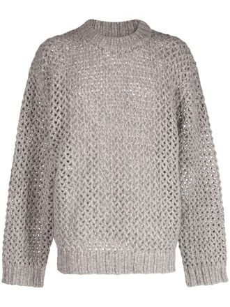 Holzweiler open-knit merino wool jumper - Grey
