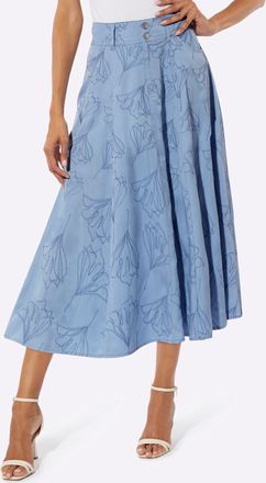 Cr&eacute;ation L Jeansrock CREATION L, Damen, Gr. 36, bleu, 100% Lyocell, unifarben, wadenlang, R&ouml;cke Jeansrock