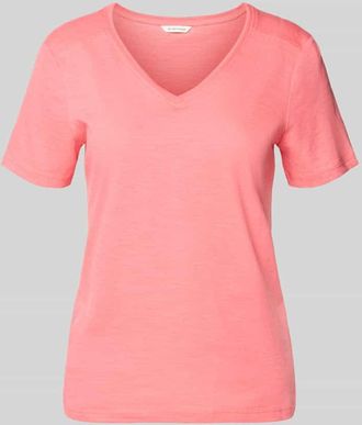 Tom Tailor Regular Fit T-Shirt aus reiner Baumwolle in Koralle, Gr&ouml;&szlig;e XXXL