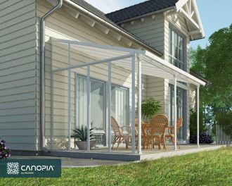 Palram Canopia Pared Lateral Para P&eacute;rgola 3m Blanco