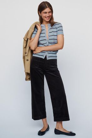 Maeve Colette Corduroy Cropped Wide Leg Pants