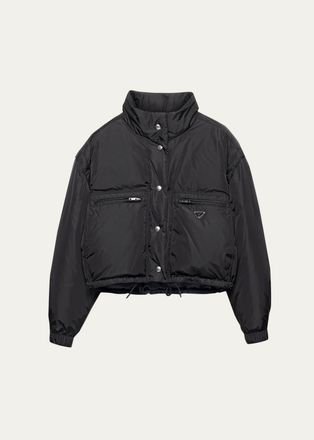 Prada Re-Nylon Crop Down Jacket