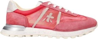 Premiata Johnlow Sneakers in gemengde texturen - Dames - Sneakers - Roze - 36 EU - Katoen - Schoenen