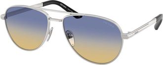 Prada PR A54S 27506Z Mens Sunglasses Silver Size 60