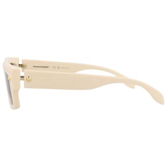 Alexander McQueen Preloved - Alexander Mcqueen Unisex 52 Mm Ivory Sunglasses Am0427s-30014622-004 One Color