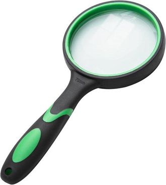 OEM Lupa De Mano De 75 Mm De Cristal Aut&eacute;ntico, Espejo De Aumento Irrompible