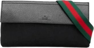 Gucci Pre-owned Cross Body Bags, female, Black, Size: ONE SIZE Pre-owned Canvas gucci-bags