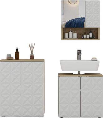 Vicco Conjunto De Muebles De Ba&ntilde;o Edge, Blanco, 3 Piezas