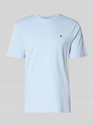 Tommy Hilfiger Regular Fit T-Shirt aus reiner Baumwolle in Hellblau, Gr&ouml;&szlig;e XXL