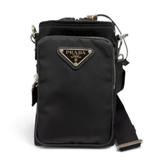 Prada Black Nylon Leather Shoulder Bag (Pre-Owned)