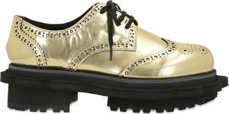 Comme Des Garçons Brogue derby schoenen met plateauzool - Goud
