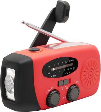 No Brand Radio De Emergencia - Radios De Emergencia - Radio De Emergencia Port&aacute;til - Herramienta Multifuncional Para Exteriores, Gr&uacute;a De Mano Solar, Linterna L