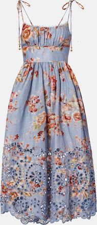 Zimmermann Awaken floral linen midi dress