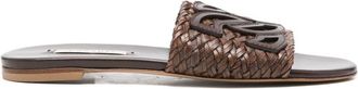 Casadei leren platte sandalen