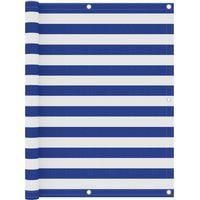 OEM Biombo Para Balc&oacute;n, Blanco Y Azul, 120 X 500 Cm, Tela Oxford - Crezuo