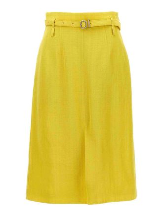 Jil Sander Skirt Viscose Blend Side Zip