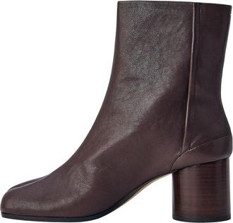 Maison Margiela Tabi Enkellaarzen - Dames - Laarzen met Hak - Bruin - 36 EU - Leer - Schoenen